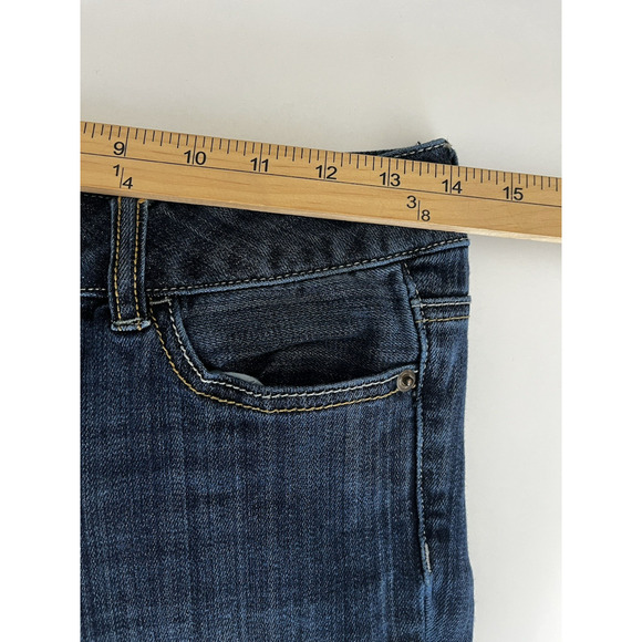 Forever 21 Y2K Low Rise Boot Cut Jeans Size 26 Medium Wash Blue Western Rodeo - Picture 3 of 12